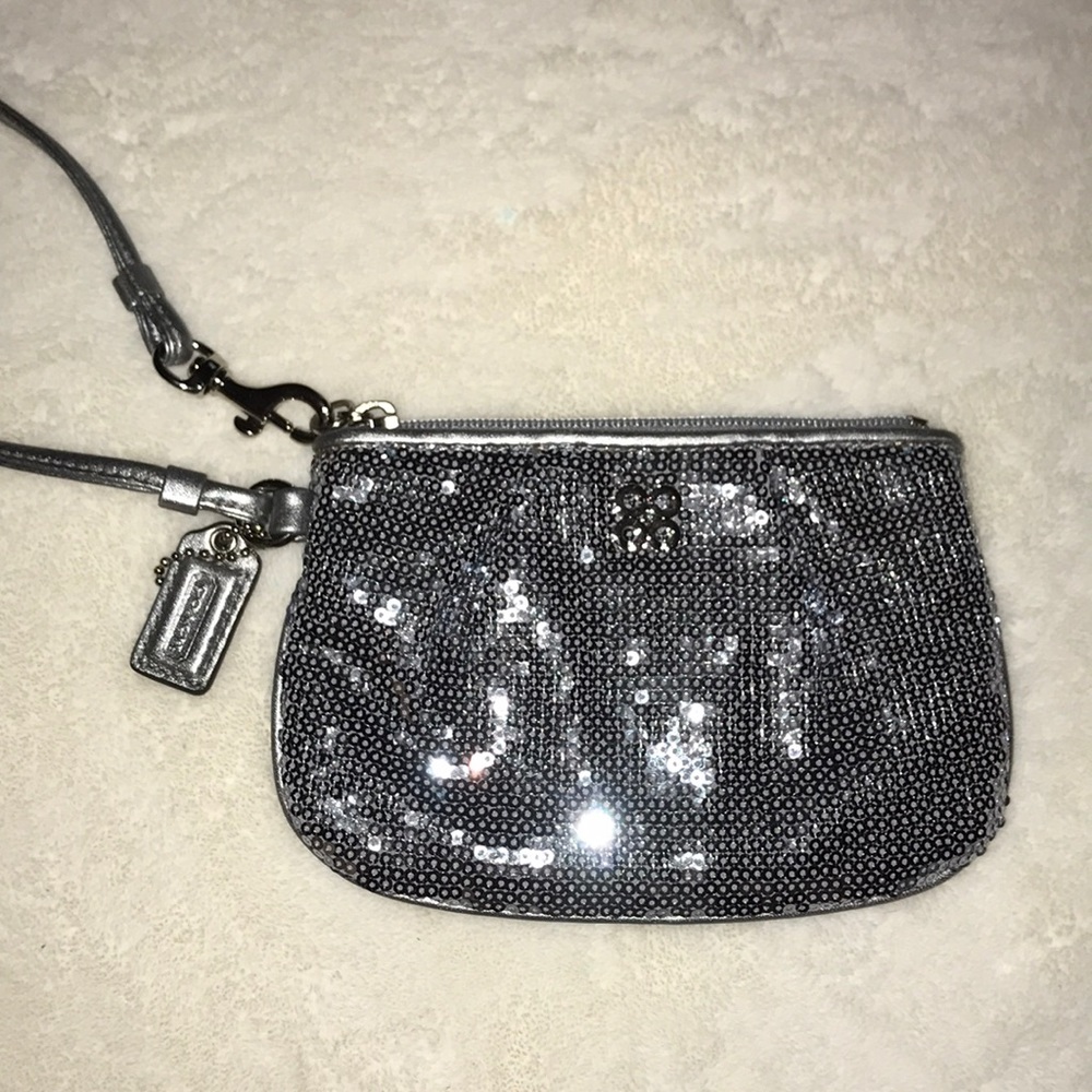 Coach Sequin wristlet
